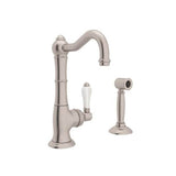 Rohl - Acqui Kitchen Faucet With Side Spray - Satin Nickel