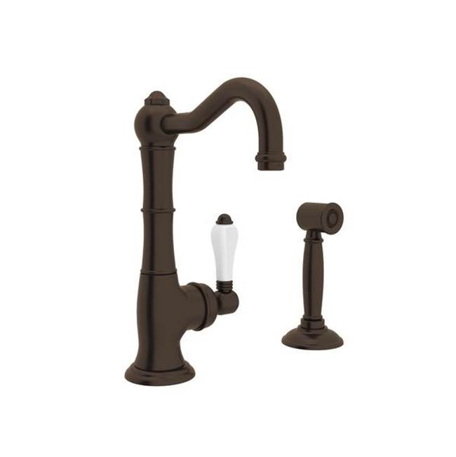 Rohl - Acqui Kitchen Faucet With Side Spray - Tuscan Brass