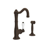 Rohl - Acqui Kitchen Faucet With Side Spray - Tuscan Brass