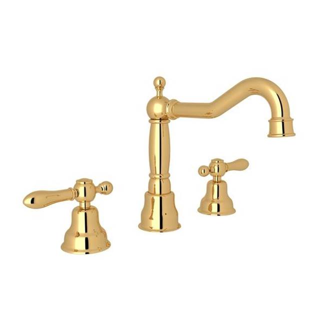 Rohl - ArcanaE Widespread Lavatory Faucet With Column Spout - Italian Brass