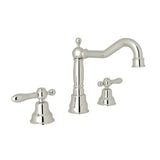 Rohl - ArcanaE Widespread Lavatory Faucet With Column Spout - Polished Nickel