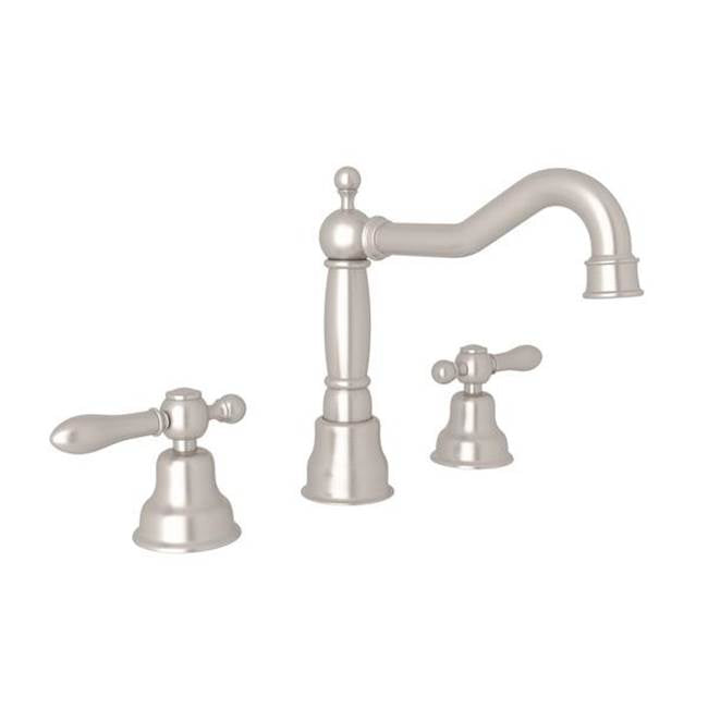 Rohl - ArcanaE Widespread Lavatory Faucet With Column Spout - Satin Nickel