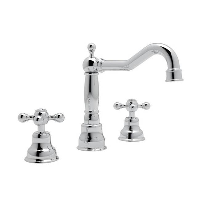 Rohl - ArcanaE Widespread Lavatory Faucet With Column Spout - Polished Chrome
