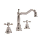Rohl - ArcanaE Widespread Lavatory Faucet With Column Spout - Satin Nickel