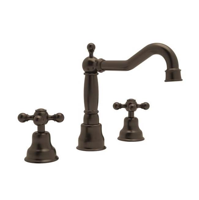 Rohl - ArcanaE Widespread Lavatory Faucet With Column Spout - Tuscan Brass