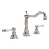 Rohl - ArcanaE Widespread Lavatory Faucet With Column Spout - Satin Nickel
