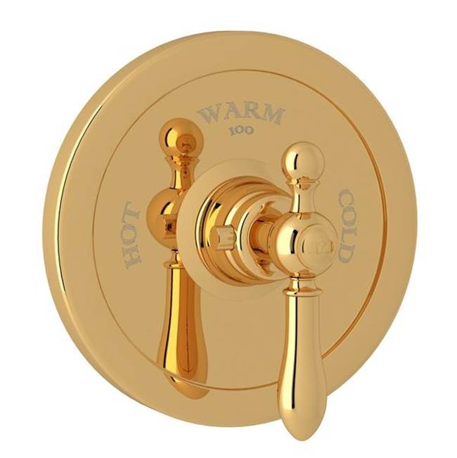 Rohl - ArcanaE 3/4'' Thermostatic Trim Without Volume Control - Italian Brass