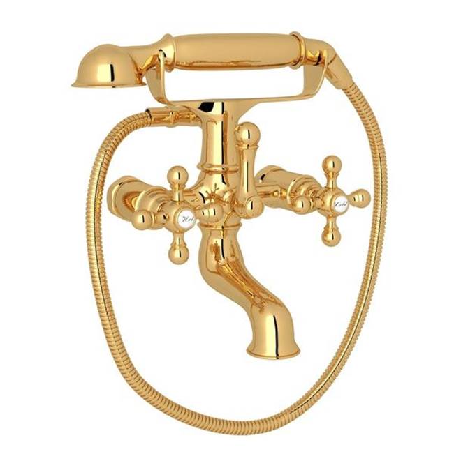Rohl - ArcanaE Exposed Wall Mount Tub Filler - Italian Brass