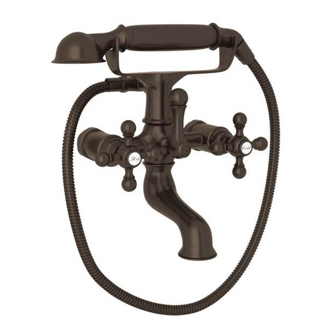 Rohl - ArcanaE Exposed Wall Mount Tub Filler - Tuscan Brass