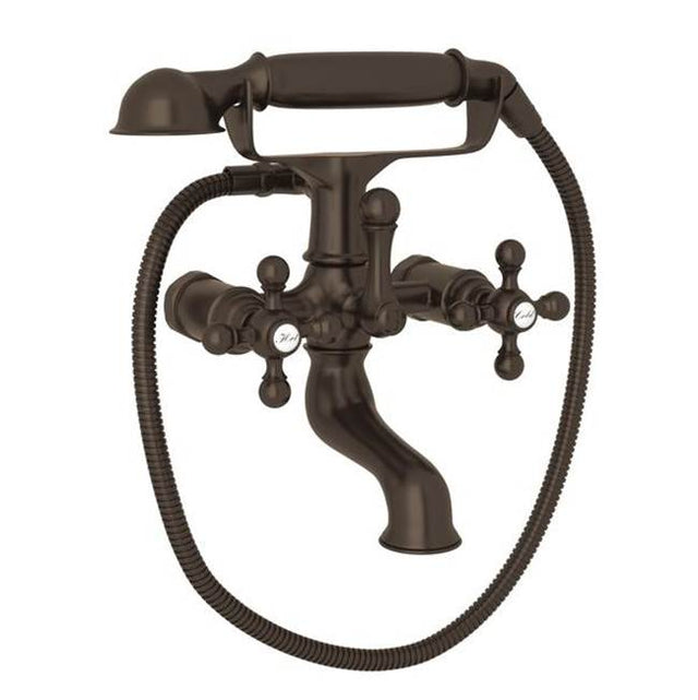 Rohl - ArcanaE Exposed Wall Mount Tub Filler - Tuscan Brass