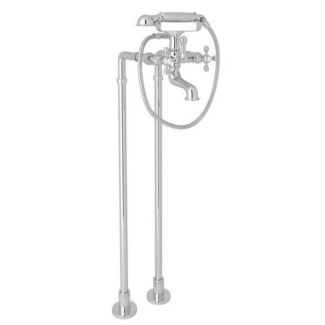 Rohl - ArcanaE Floor Mount Tub Filler - Polished Chrome