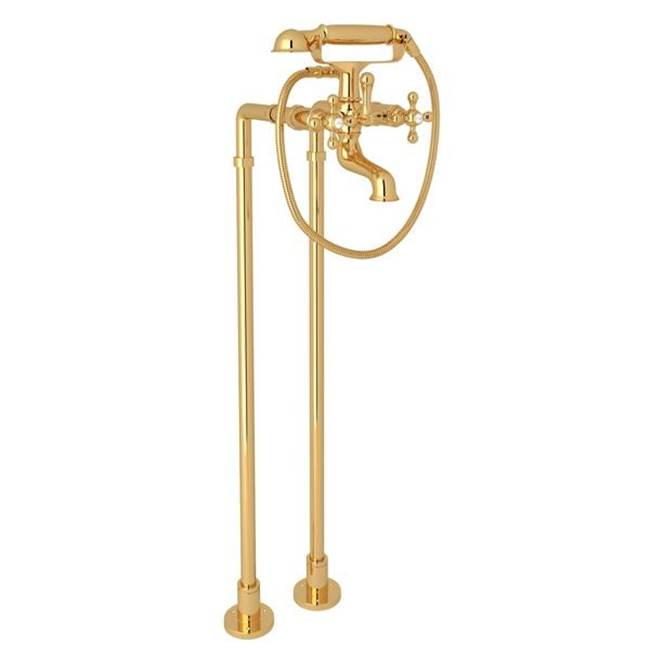 Rohl - ArcanaE Floor Mount Tub Filler - Italian Brass