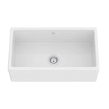 Rohl - ShakerE 33'' Single Bowl Farmhouse Apron Front Fireclay Kitchen Sink - White (WH)