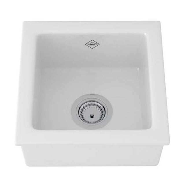 Rohl - LancasterE 15'' Single Bowl Fireclay Bar/Food Prep Kitchen Sink - White (WH)