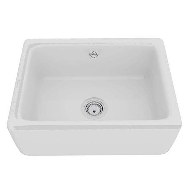 Rohl - LancasterE 24'' Single Bowl Farmhouse Apron Front Fireclay Kitchen Sink - White (WH)