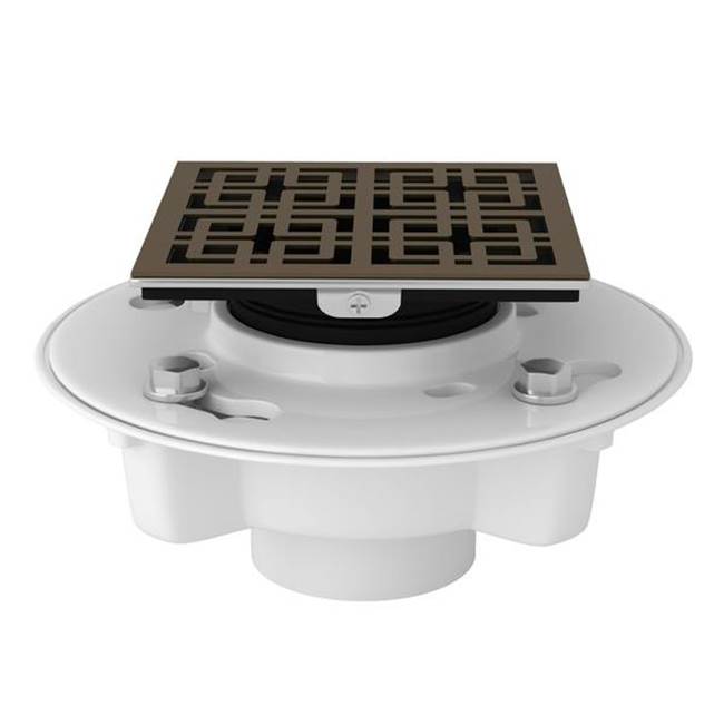 Rohl - PVC 2'' X 3'' Drain Kit With 3142 Weave Decorative Cover - English Bronze
