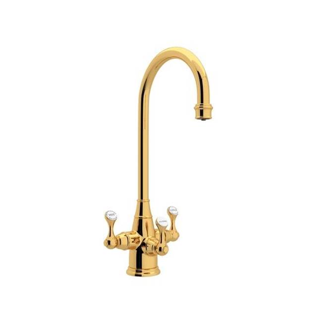 Rohl - Georgian EraE Three Handle Bar/Food Prep Filter Kitchen Faucet - English Gold