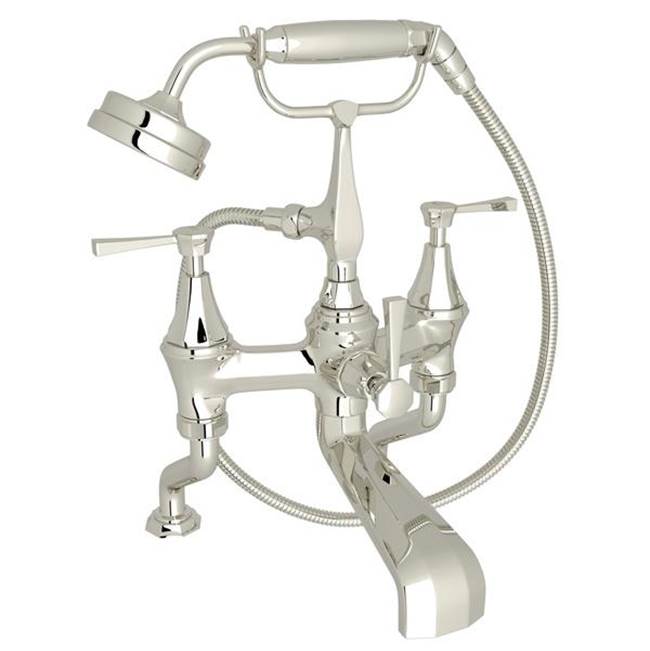 Rohl - DecoE Exposed Deck Mount Tub Filler - Polished Nickel