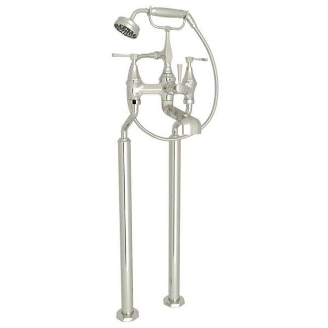 Rohl - DecoE Floor Mount Tub Filler - Polished Nickel