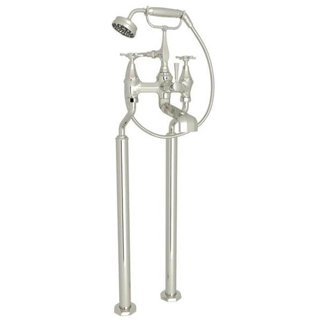 Rohl - DecoE Floor Mount Tub Filler - Polished Nickel