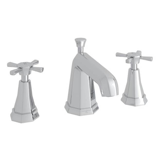Rohl - DecoE Widespread Lavatory Faucet - Polished Chrome