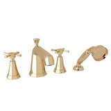 Rohl - DecoE 4-Hole Deck Mount Tub Filler - English Gold