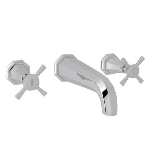 Rohl - DecoE Wall Mount Lavatory Faucet Trim - Polished Chrome