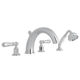 Rohl - EdwardianE 4-Hole Deck Mount Tub Filler - Polished Chrome