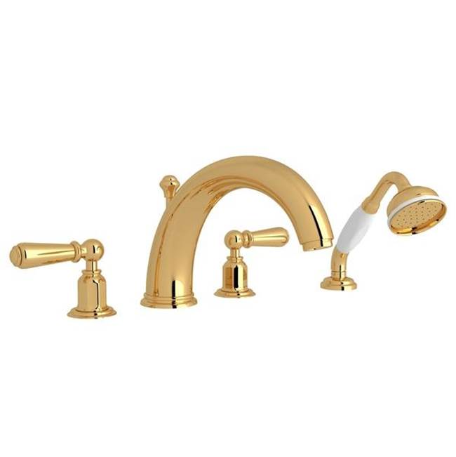 Rohl - EdwardianE 4-Hole Deck Mount Tub Filler - English Gold