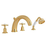 Rohl - EdwardianE 4-Hole Deck Mount Tub Filler - English Gold