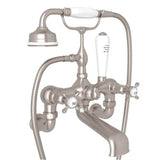 Rohl - Traditional Exposed Wall Mount Tub Filler - Satin Nickel