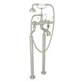 Rohl - Traditional Floor Mount Tub Filler - Polished Nickel