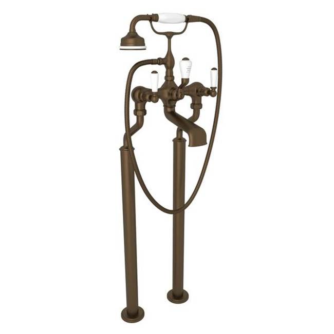 Rohl - Traditional Floor Mount Tub Filler - English Bronze
