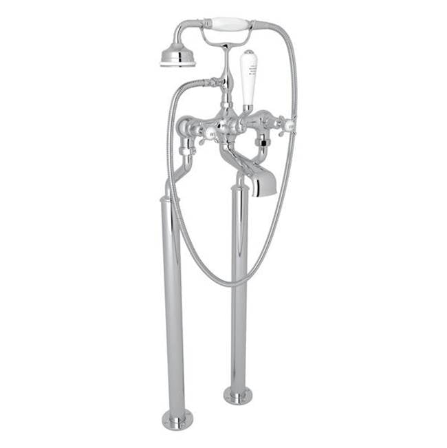 Rohl - Traditional Floor Mount Tub Filler - Polished Chrome