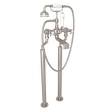 Rohl - Traditional Floor Mount Tub Filler - Satin Nickel