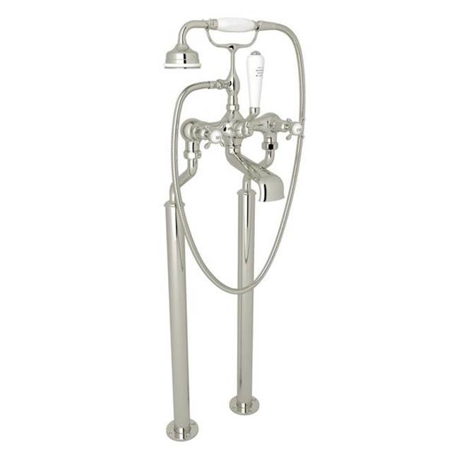 Rohl - Traditional Floor Mount Tub Filler - Polished Nickel