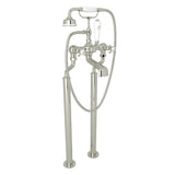 Rohl - Traditional Floor Mount Tub Filler - Polished Nickel