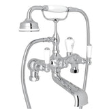Rohl - EdwardianE Two Hole Tub Filler Without Risers - Polished Chrome