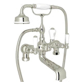 Rohl - EdwardianE Two Hole Tub Filler Without Risers - Polished Nickel