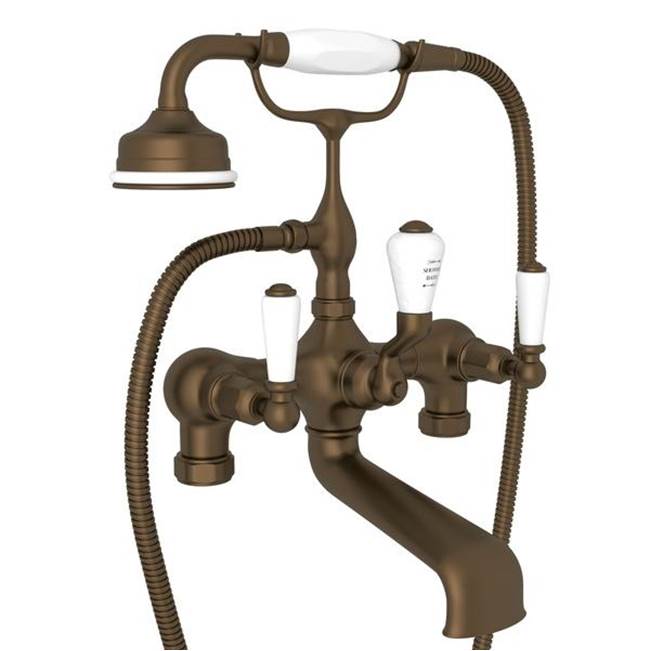 Rohl - EdwardianE Two Hole Tub Filler Without Risers - English Bronze
