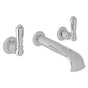 Rohl - EdwardianE Wall Mount Lavatory Faucet Trim With U-Spout - Polished Chrome