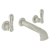 Rohl - EdwardianE Wall Mount Lavatory Faucet Trim With U-Spout - Polished Nickel