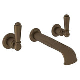 Rohl - EdwardianE Wall Mount Lavatory Faucet Trim With U-Spout - English Bronze