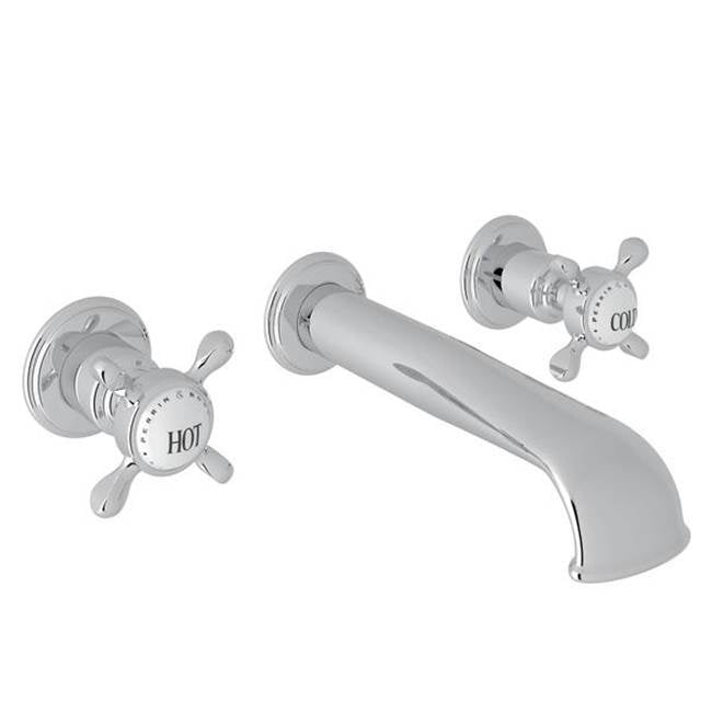 Rohl - EdwardianE Wall Mount Lavatory Faucet Trim With U-Spout - Polished Chrome