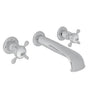 Rohl - EdwardianE Wall Mount Lavatory Faucet Trim With U-Spout - Polished Chrome