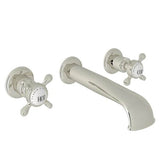 Rohl - EdwardianE Wall Mount Lavatory Faucet Trim With U-Spout - Polished Nickel