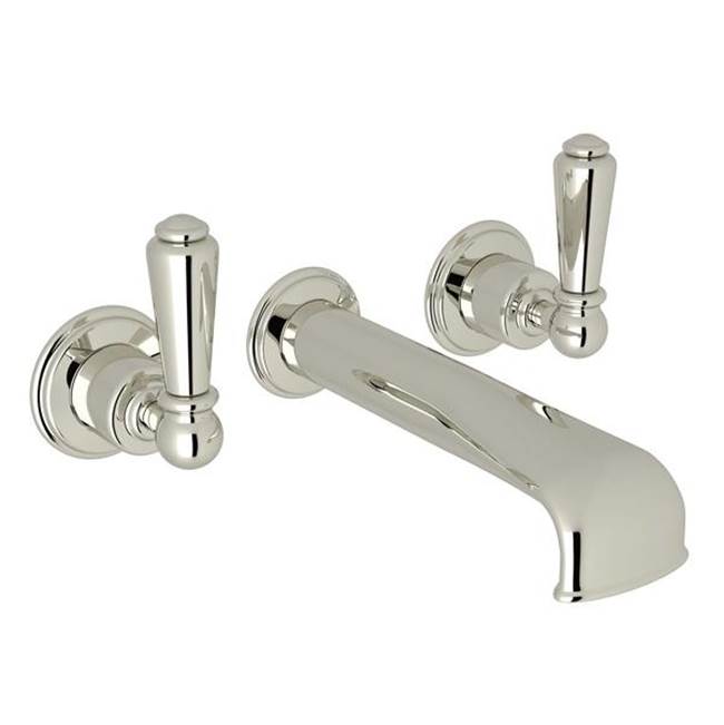 Rohl - EdwardianE Wall Mount Tub Filler Trim With U-Spout - Polished Nickel