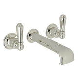Rohl - EdwardianE Wall Mount Tub Filler Trim With U-Spout - Polished Nickel