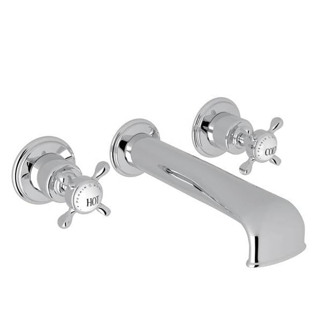 Rohl - EdwardianE Wall Mount Tub Filler Trim With U-Spout - Polished Chrome