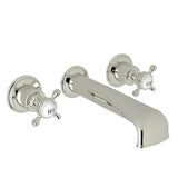 Rohl - EdwardianE Wall Mount Tub Filler Trim With U-Spout - Polished Nickel
